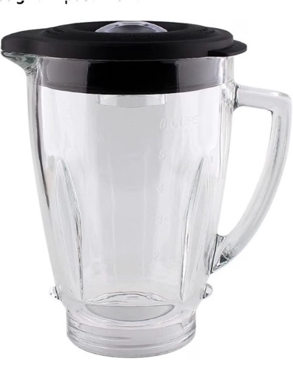 Glass Blender Jar with Black Lid - Home Kitchen replacement for Oster Pro 1200